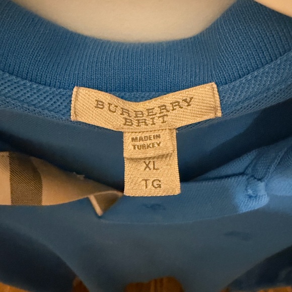 Burberry Blue Polo Shirt - Picture 2 of 2